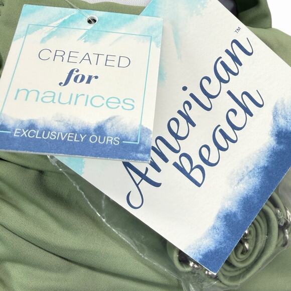 American Beach for Maurices Twist Front Bikini Top Green Sz 3X NWT - Picture 6 of 10